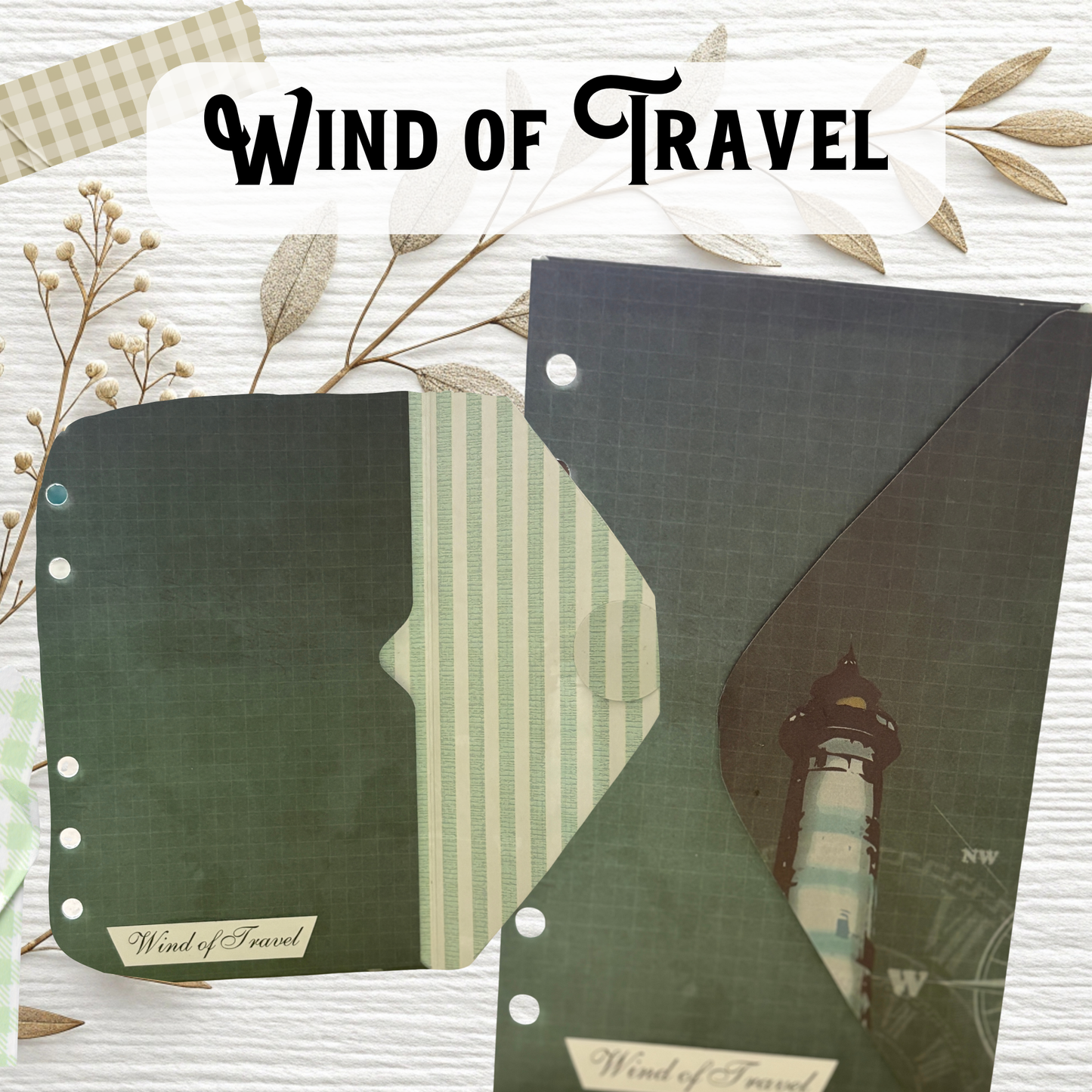 A6 Challenge-Brieftasche "Wind of Travel" –Unikat-