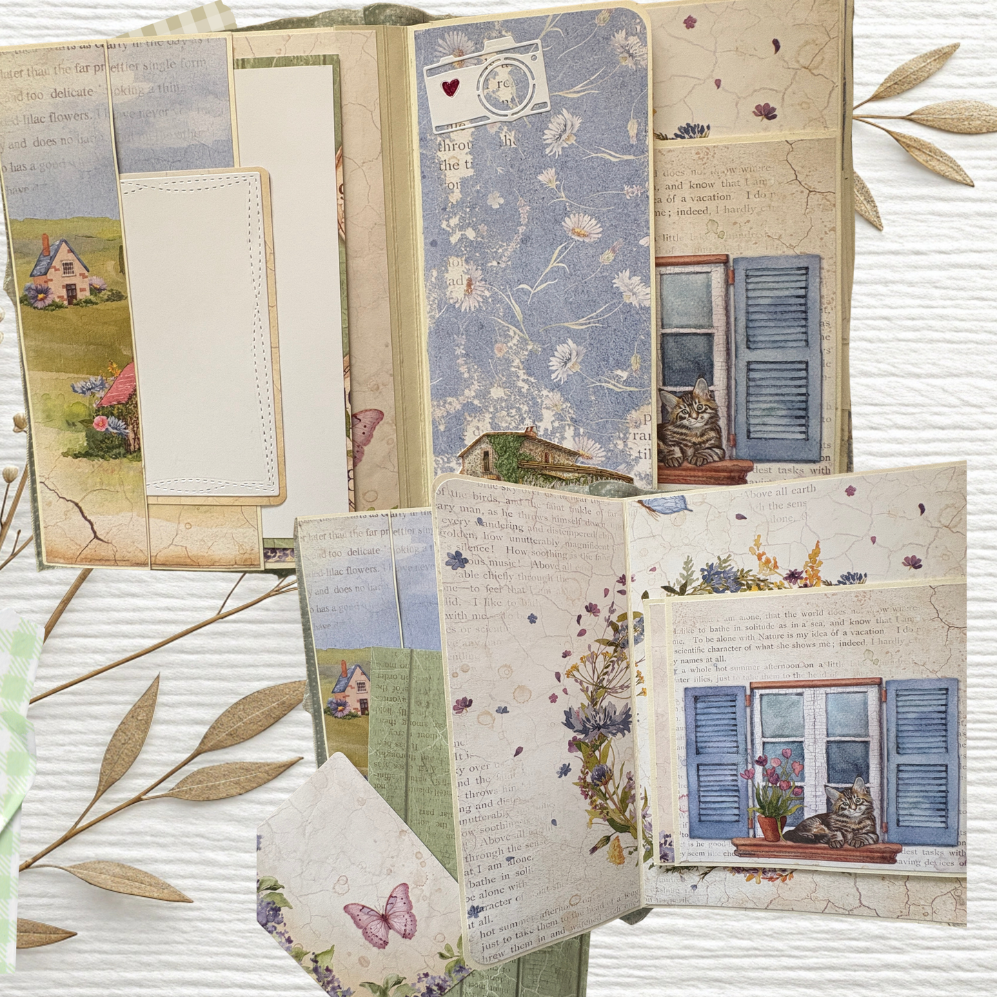 DIY Scrapbook-Album „Landhaus-Poesie“ – Edles Unikat-