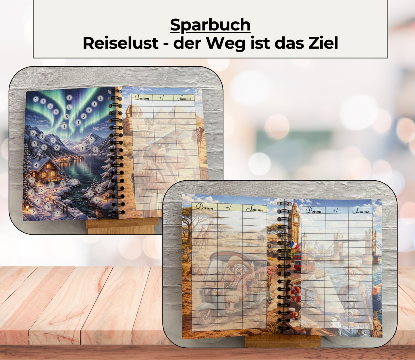 Sparplan „Reiselust - der Weg ist das Ziel“, A6, Spiralbindung
