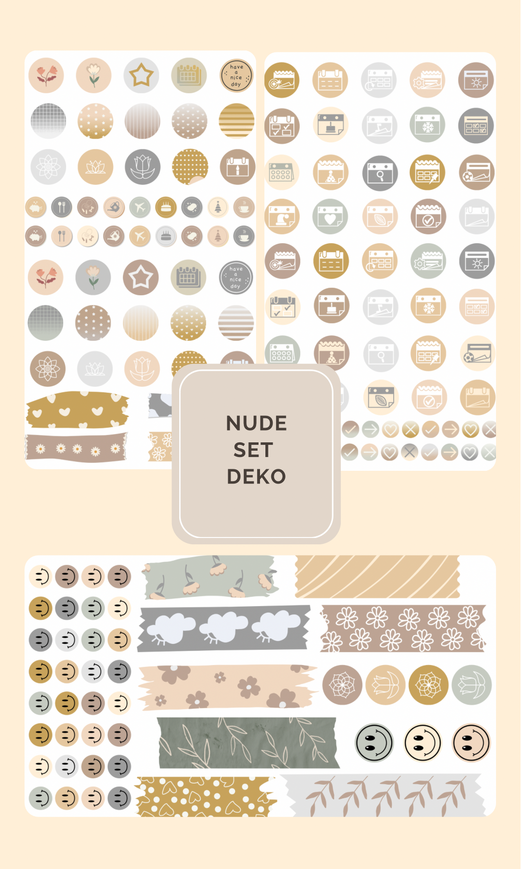 Planersticker-Set nude (PS02)