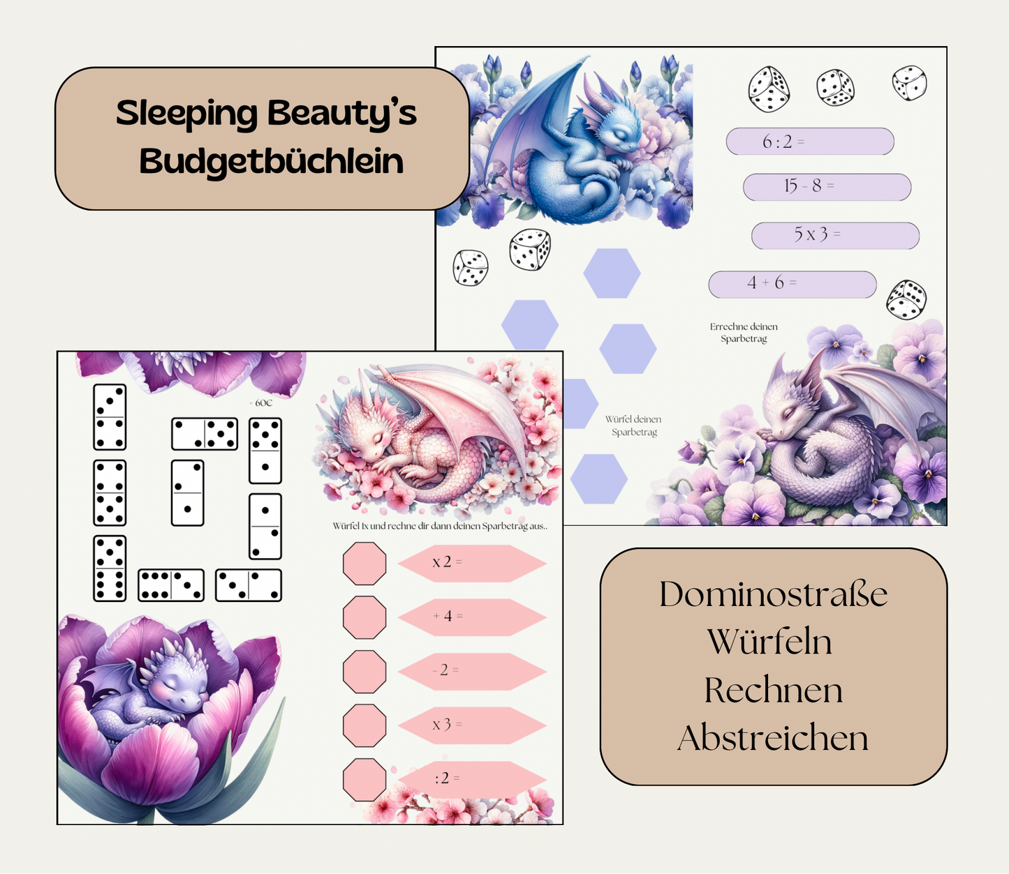 Sparchallenge-Büchlein "Sleeping Beauty’s", A6, Papier 160g