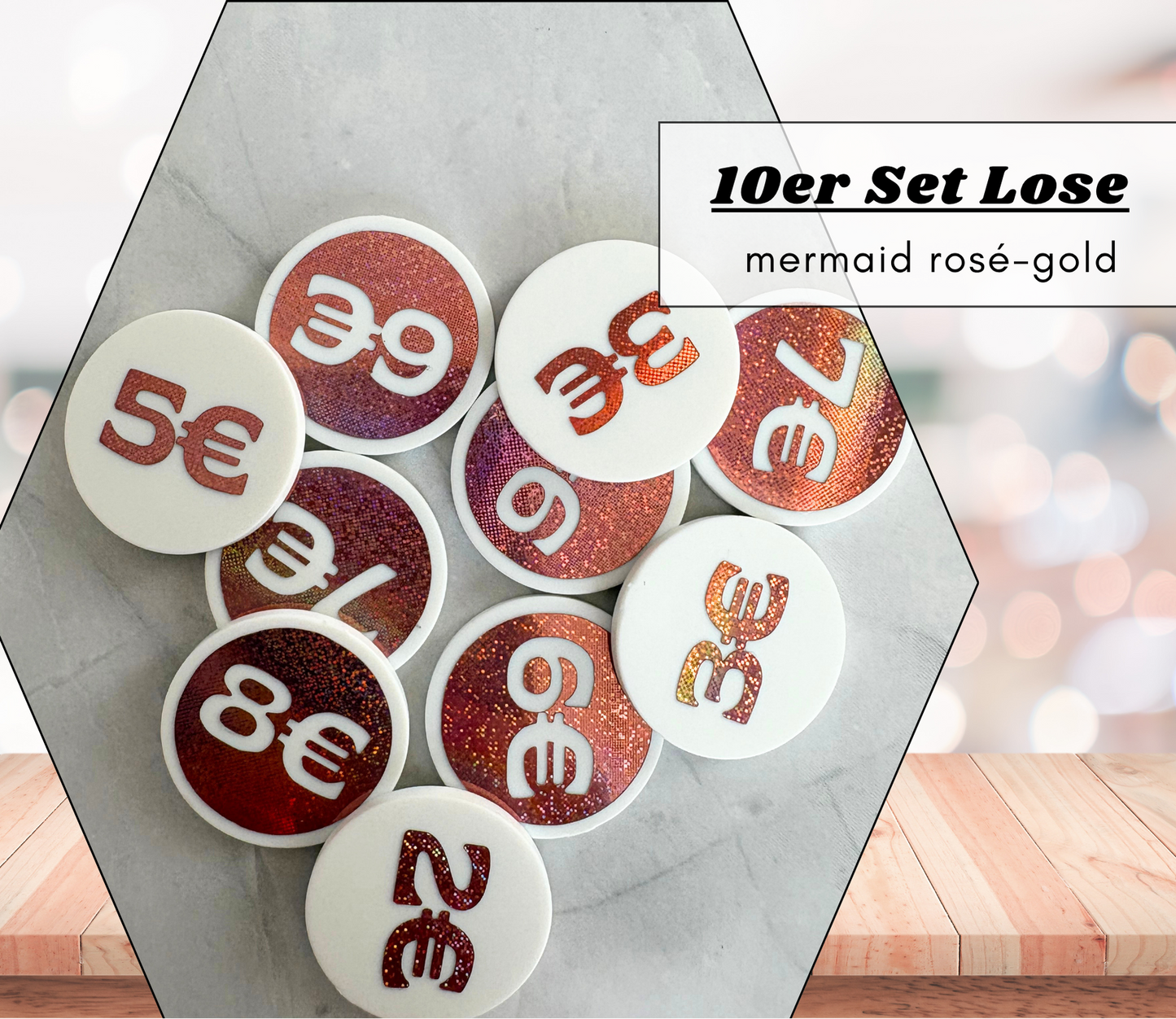 Lose - Chips (wiederverwendbar) doppelseitig - viele Farboptionen