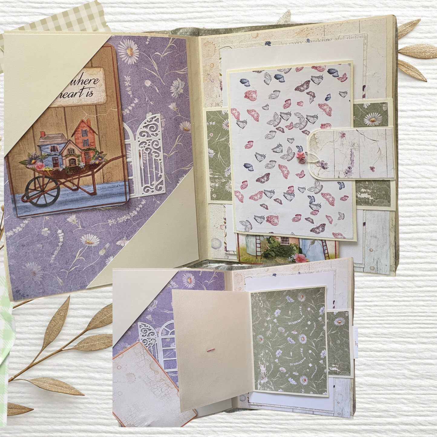 DIY Scrapbook-Album „Landhaus-Poesie“ – Edles Unikat-