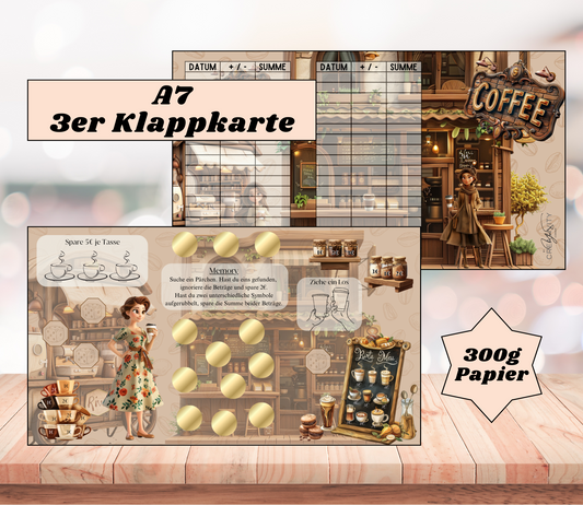 A7 3er-Klappkarte „Coffee"