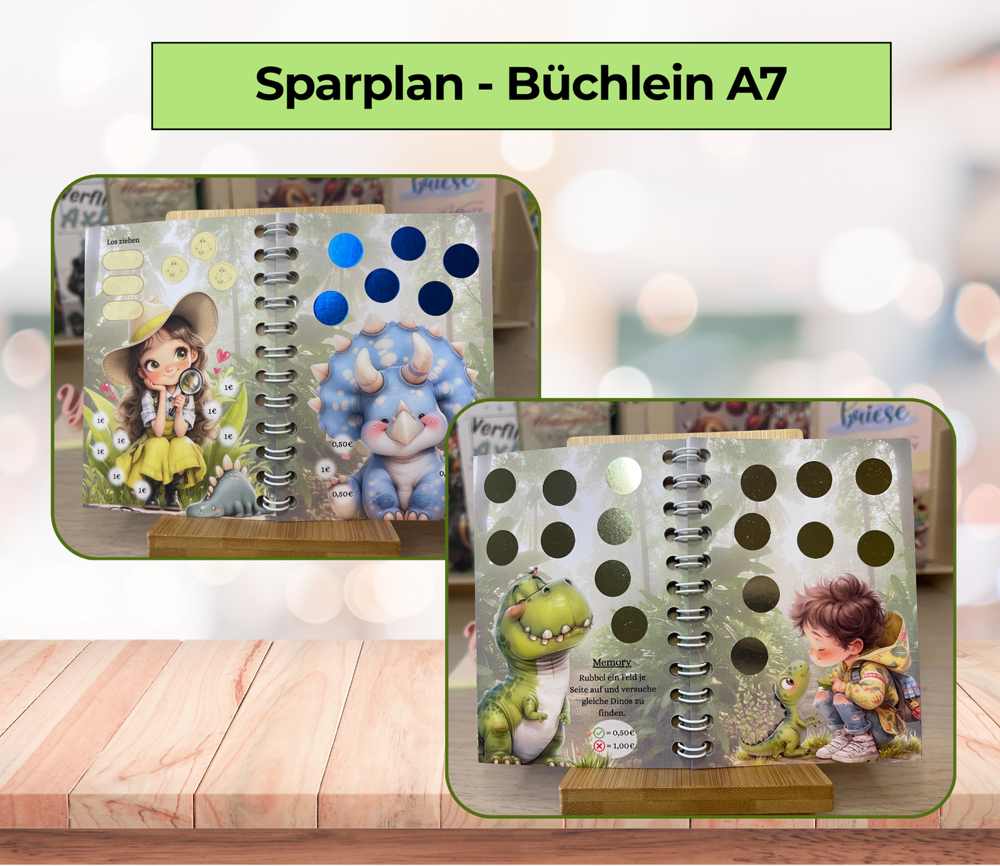 Sparplan für Kinder „im Dinoland“, A7, Spiralbindung