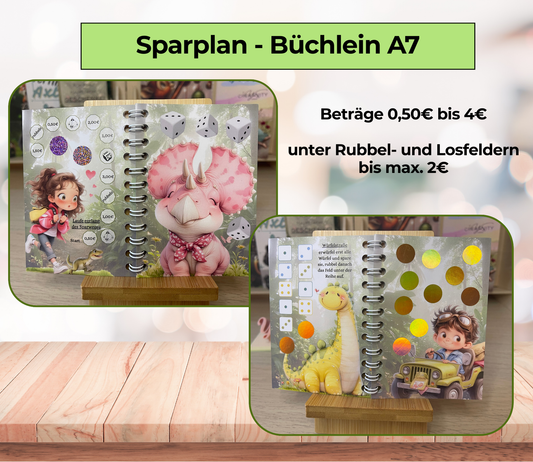 Sparplan für Kinder „im Dinoland“, A7, Spiralbindung
