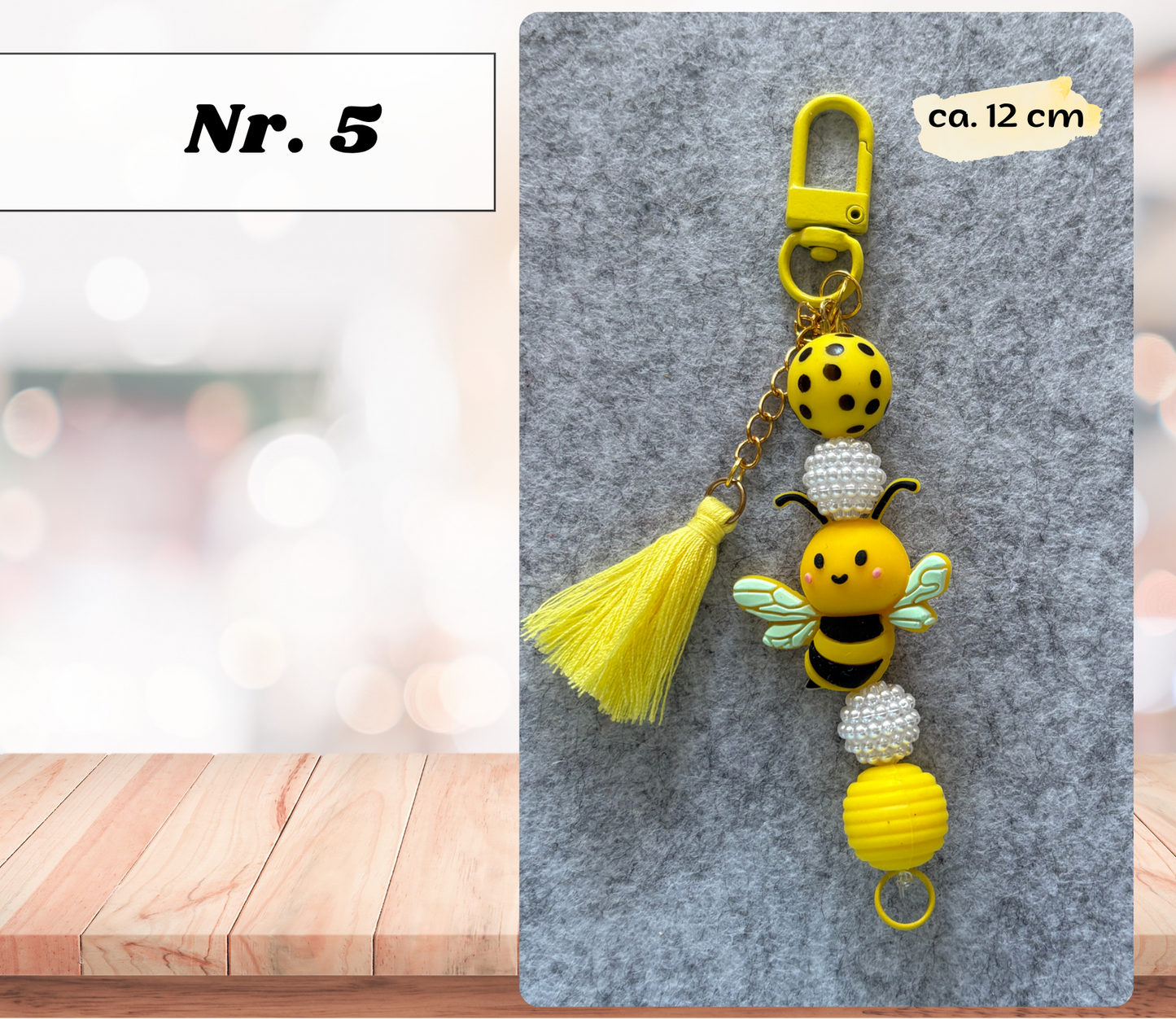 Schlüsselanhänger mit Perlen & Charms – handgefertigt, 10 Designs
