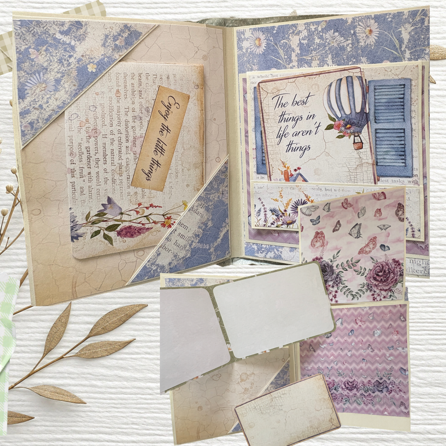 DIY Scrapbook-Album „Landhaus-Poesie“ – Edles Unikat-