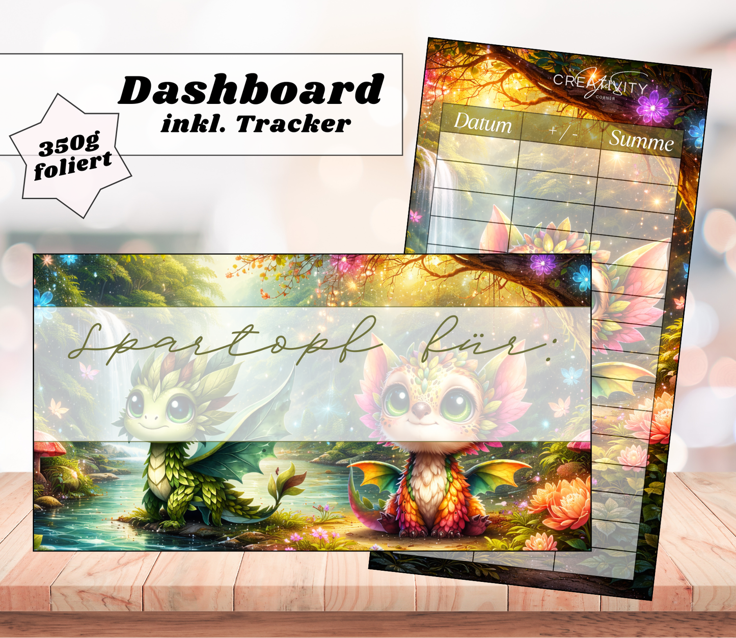 Dashboards Spartöpfe - mehrere Auswahlmöglichkeiten, A6, Papier 350g foliert