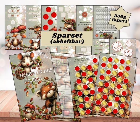 Sparset "herbstliches Treiben", A6 & A7, Papier 350g Matt foliert