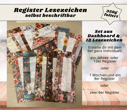 Register / Lesezeichen, A6, foliert
