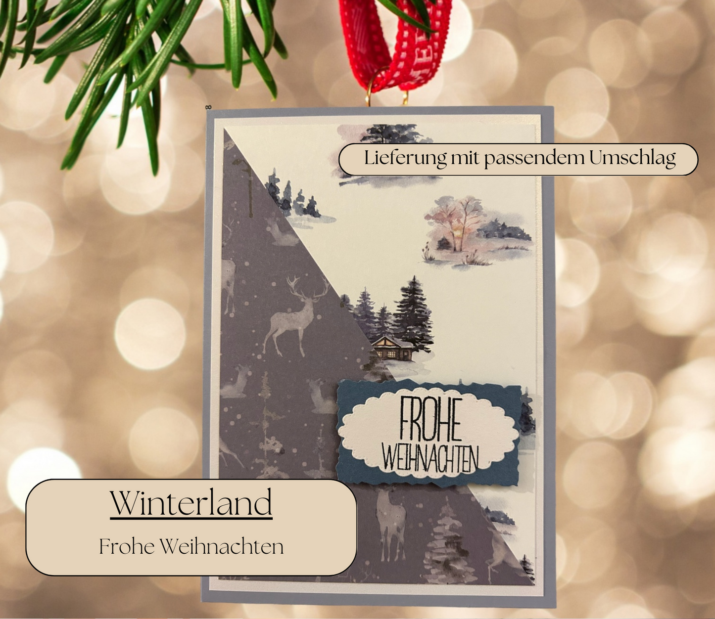 Grußkarte Frohe Weihnachten "Winterland"