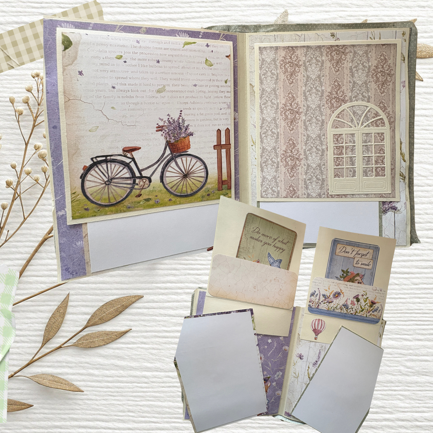 DIY Scrapbook-Album „Landhaus-Poesie“ – Edles Unikat-