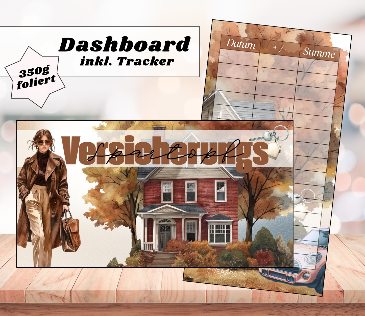 Dashboards Spartöpfe - mehrere Auswahlmöglichkeiten, A6, Papier 350g foliert