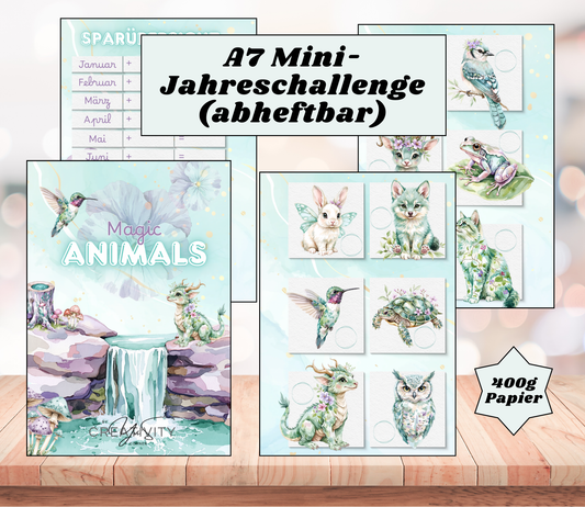 A7 Minijahreschallenge „magic animals", abheftbar