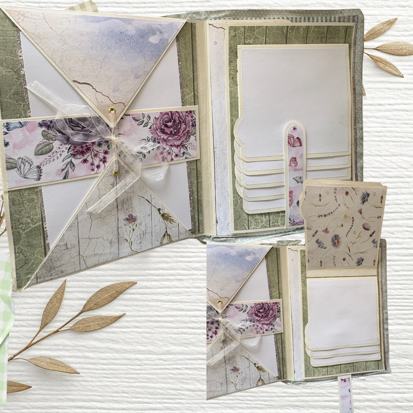 DIY Scrapbook-Album „Landhaus-Poesie“ – Edles Unikat-