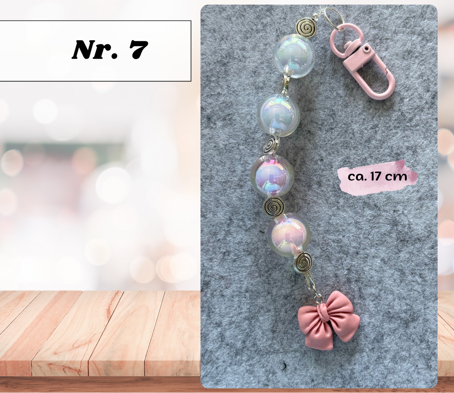Schlüsselanhänger mit Perlen & Charms – handgefertigt, 10 Designs