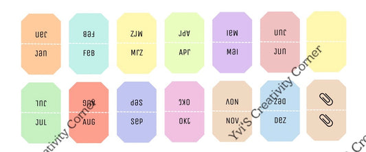 Sticker Tabs Jan-Dez klein (PS09)