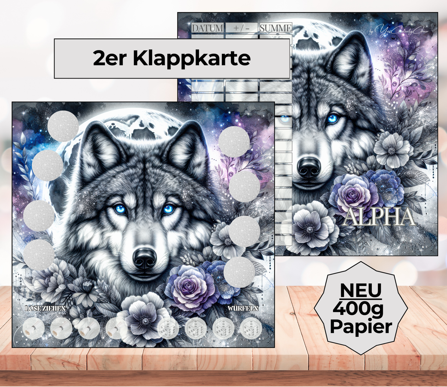 Sparchallenge "Alpha" Zweier-Klappkarte, A6