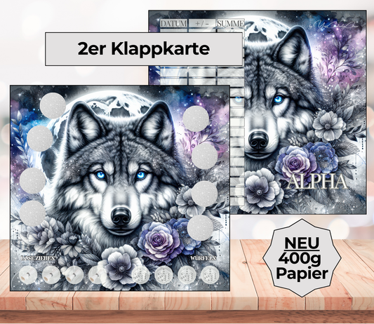 Sparchallenge "Alpha" Zweier-Klappkarte, A6