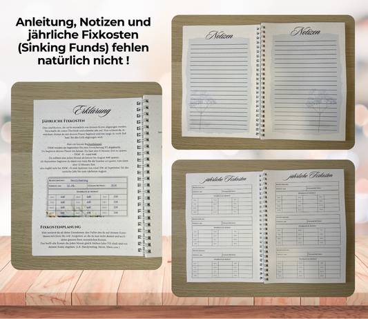 Budgetplaner undatiert „neutral“, A5, Spiralbindung