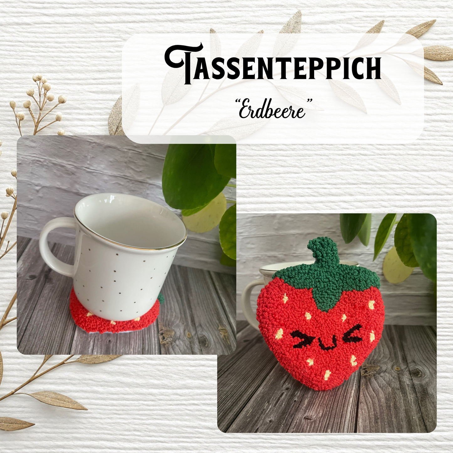 Farbenfrohe Tassenteppiche in verschiedenen Designs