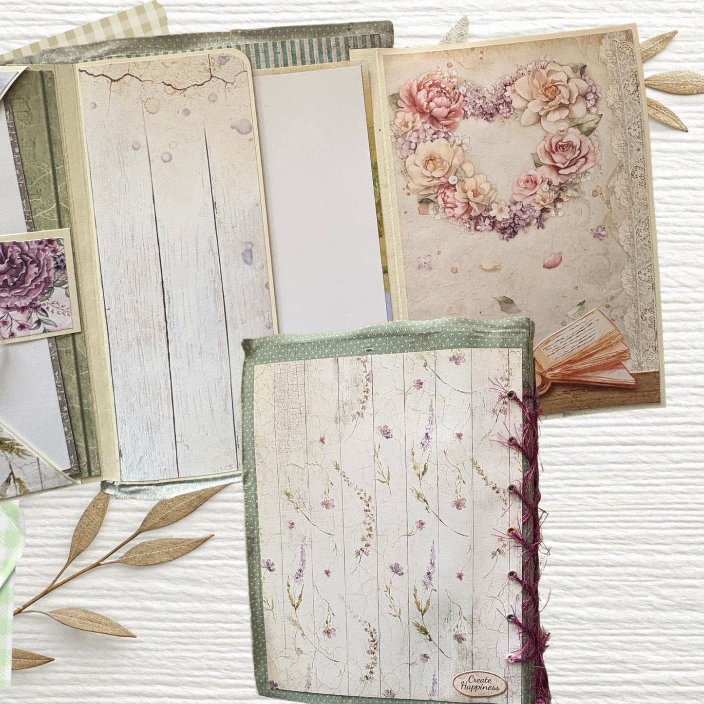 DIY Scrapbook-Album „Landhaus-Poesie“ – Edles Unikat-