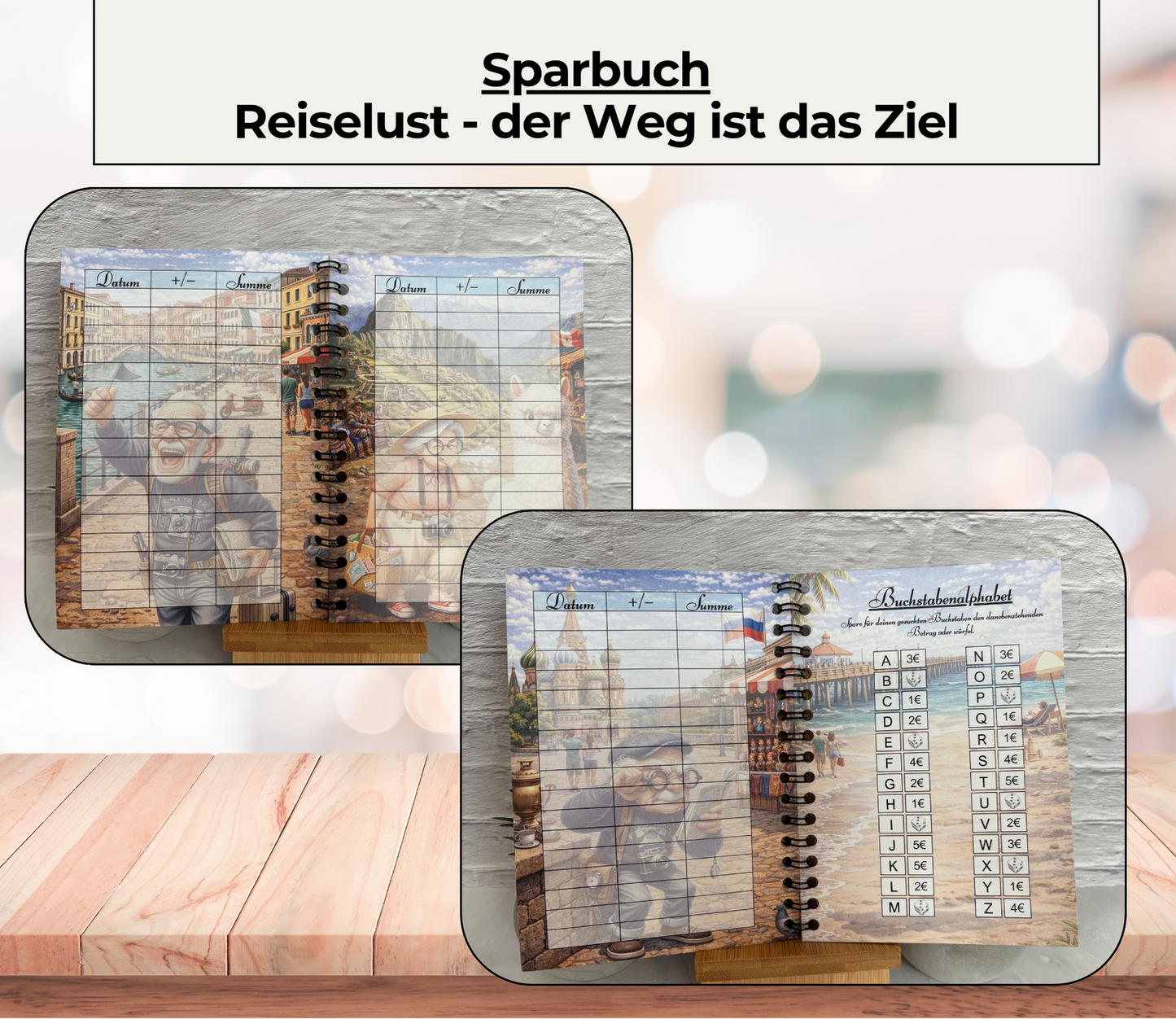 Sparplan „Reiselust - der Weg ist das Ziel“, A6, Spiralbindung