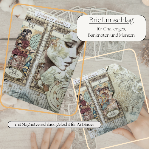 A7 Challenge-Brieftasche "Live your passion" gelocht