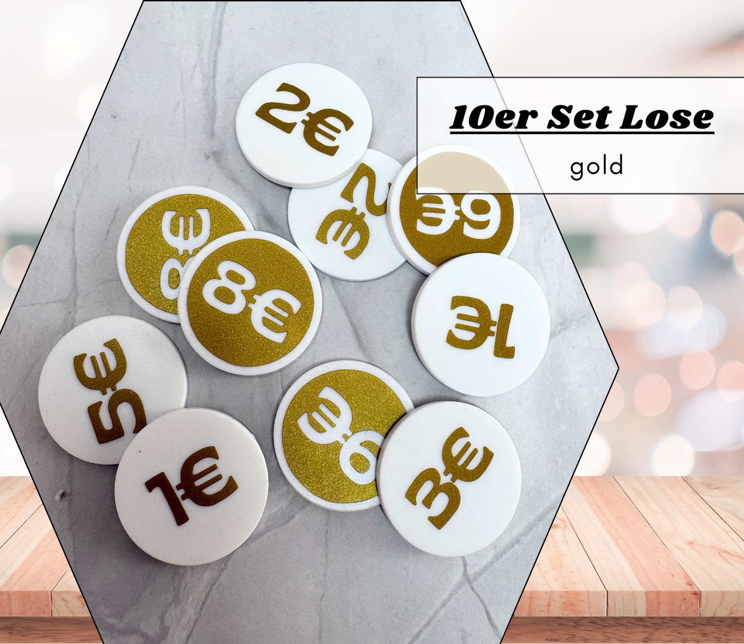Lose - Chips (wiederverwendbar) doppelseitig - viele Farboptionen