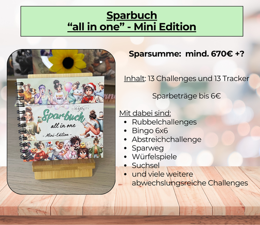 Sparplan „All in one - Miniedition“, A6, Spiralbindung