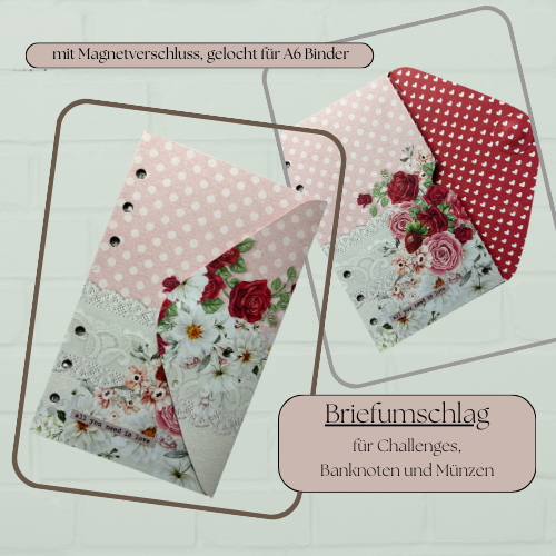 A6 Challenge-Brieftasche "All you need is love" gelocht