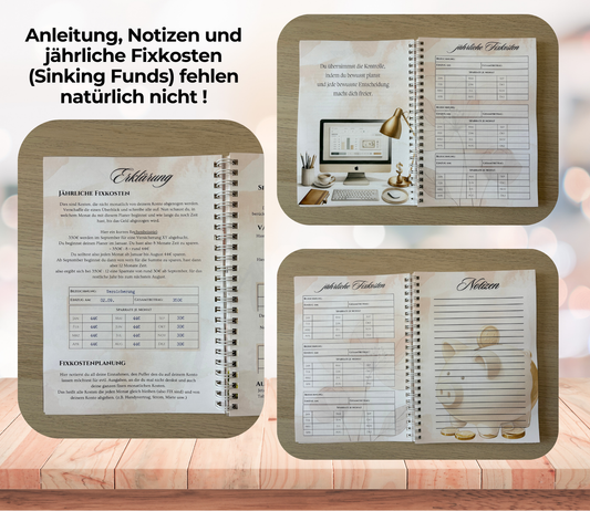 Budgetplaner undatiert „meine Budgetplanung“, A5, Spiralbindung