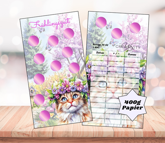 Sparchallenge „Frühlingszeit", A6, Papier 400g