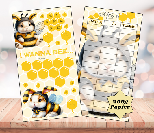 Sparchallenge „I Wanna bee…", A6, Papier 400g