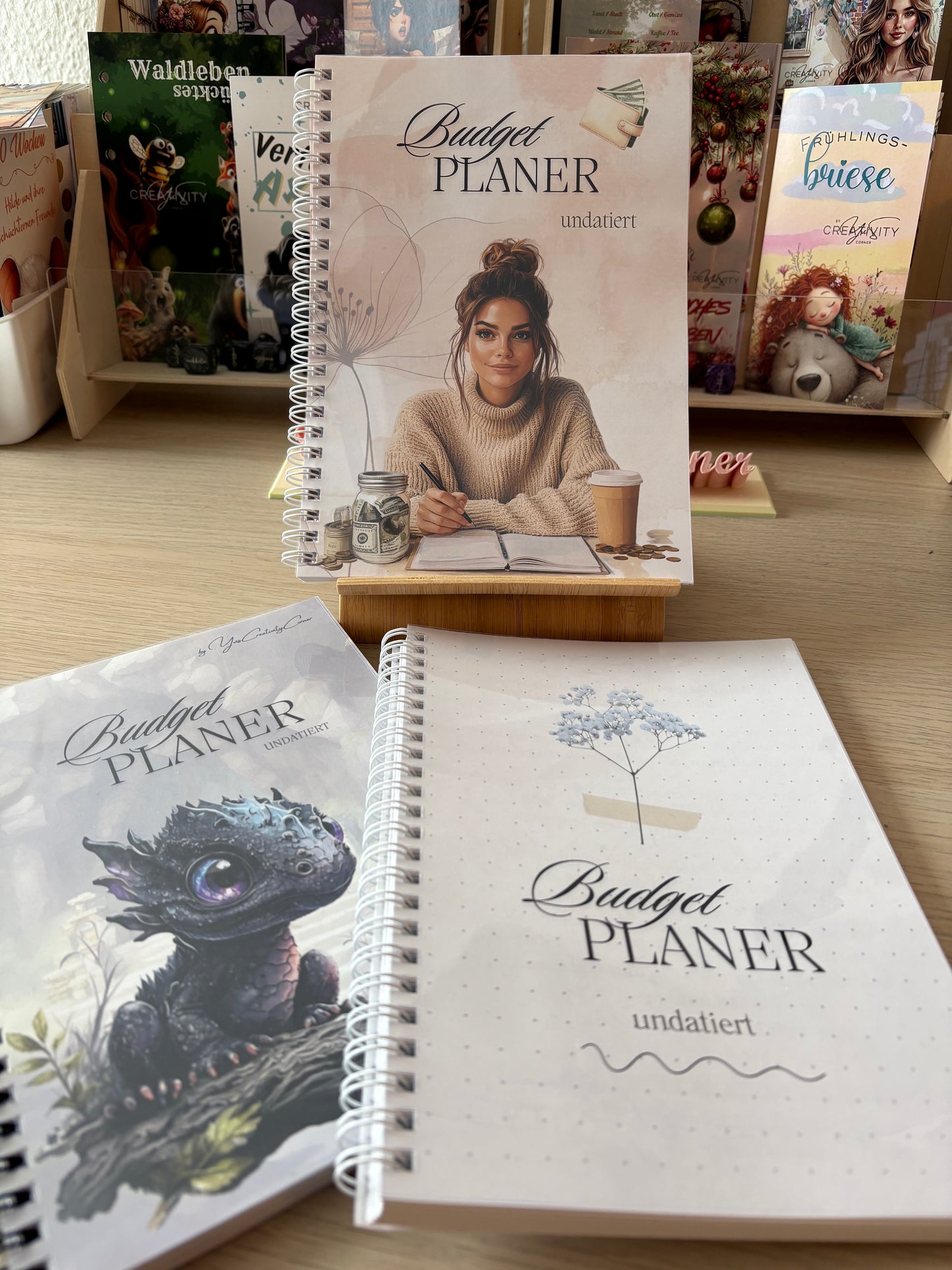 Budgetplaner undatiert „Drache“, A5, Spiralbindung