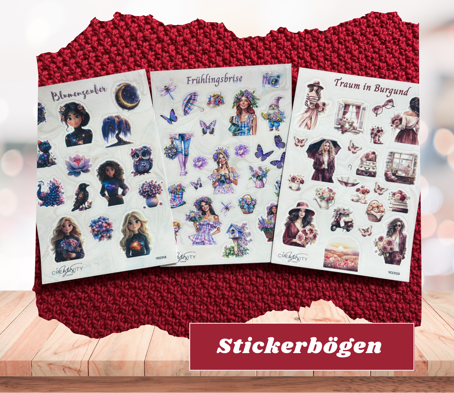 Stickerbögen „Blumig“