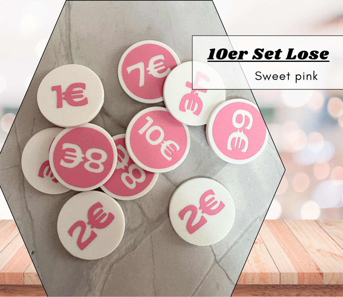 Lose - Chips (wiederverwendbar) doppelseitig - viele Farboptionen