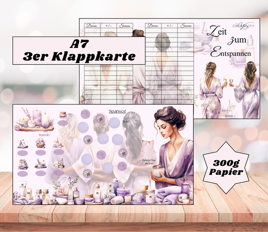 A7 3er-Klappkarte „Zeit zum Entspannen"