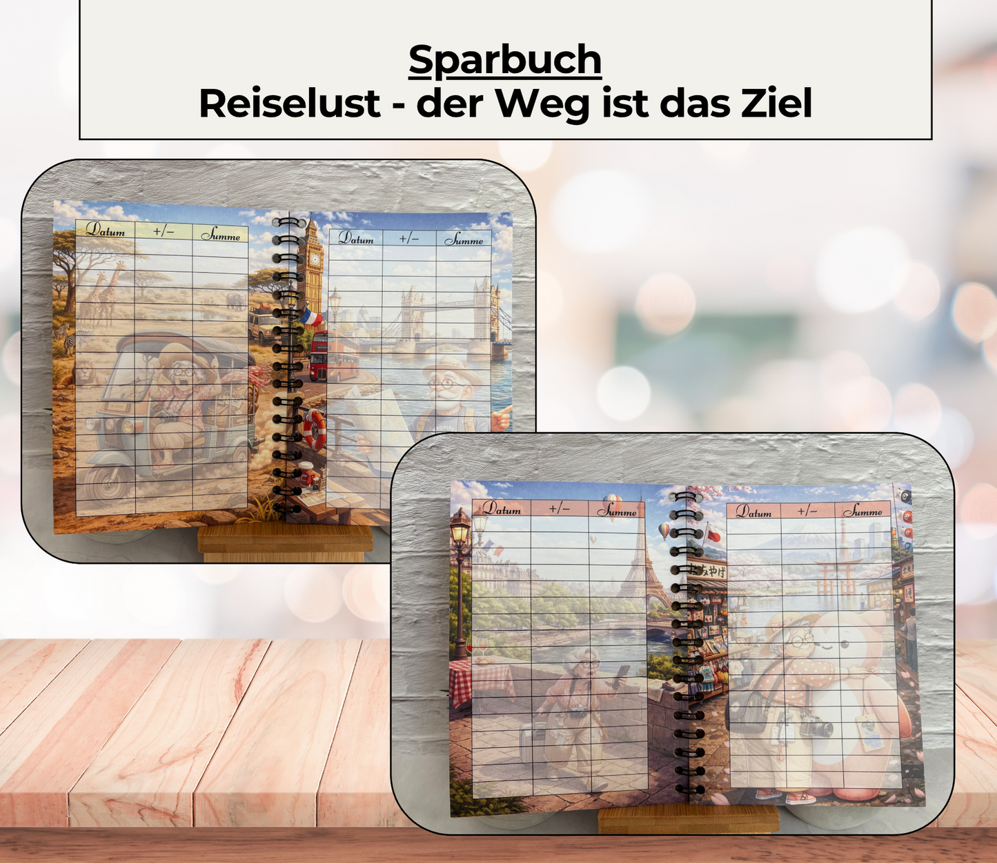 Sparplan „Reiselust - der Weg ist das Ziel“, A6, Spiralbindung