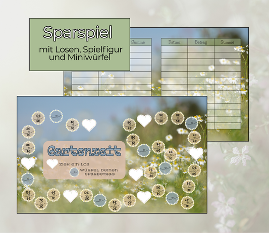 Sparspiel "Gartenzeit", A6, Papier 350g