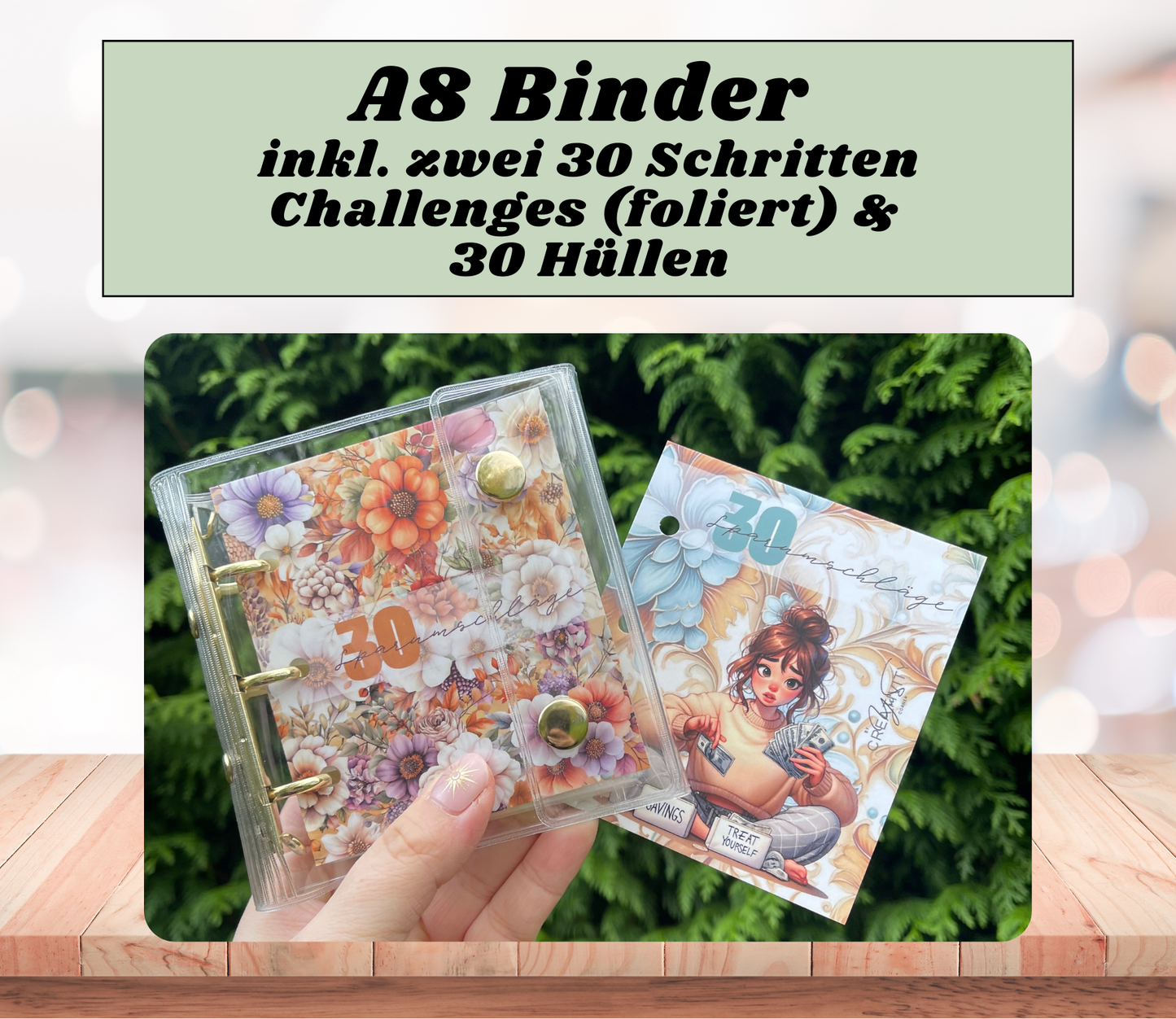 A8 Binder inkl. zwei 30-Umschläge Challenges (foliert) und 30 Hüllen