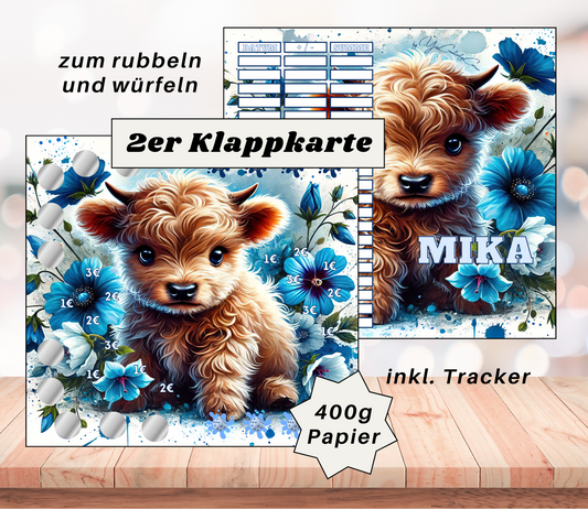 Sparchallenge "Mika" Zweier-Klappkarte, A6, 400g Papier