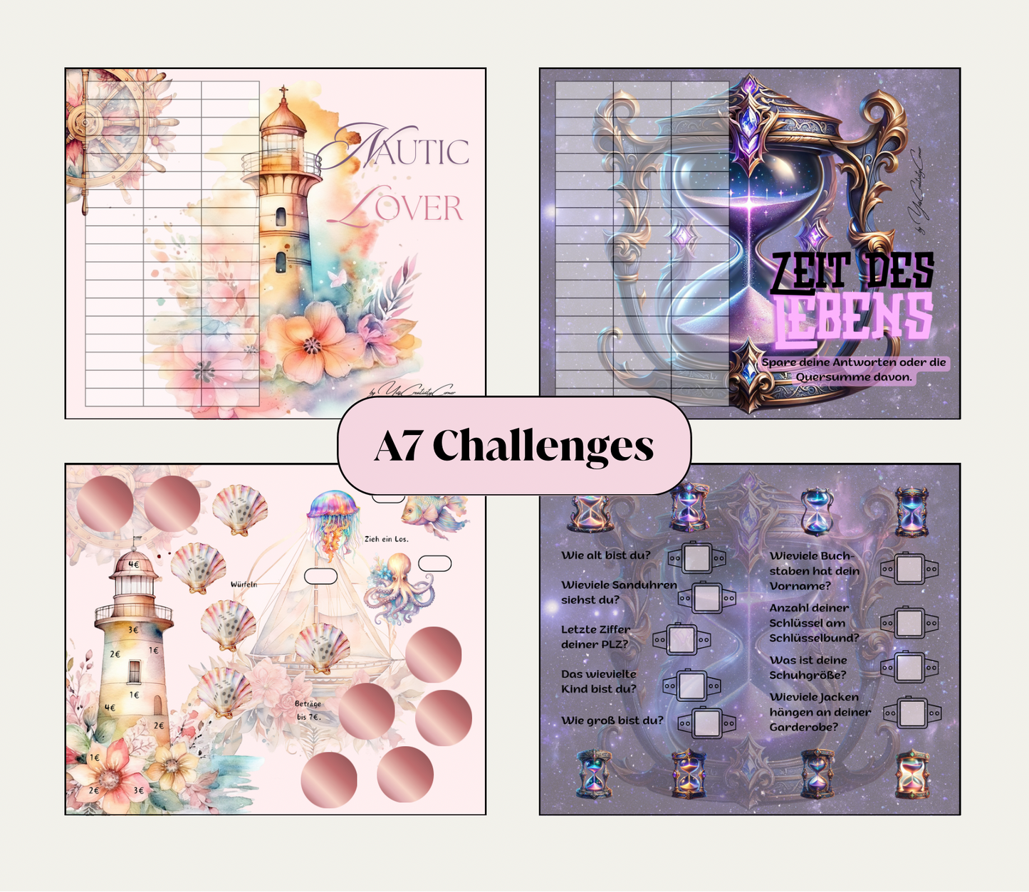 A7 Sparchallenges „Bestseller", inkl. Binder, Papier 250g