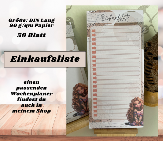 Einkaufsliste Block „Shopdesign“ DIN lang