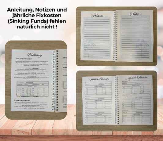 Budgetplaner undatiert „neutral“, A5, Spiralbindung