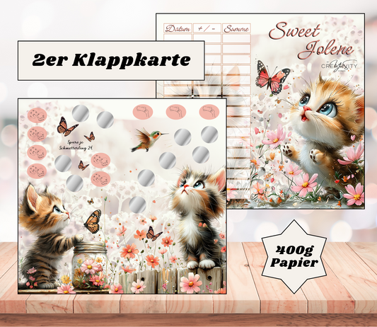Sparchallenge "Sweet Jolene" Zweier-Klappkarte, A6