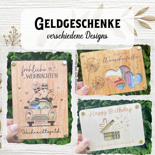 🪵 Exklusive Geldgeschenke in Holzoptik
