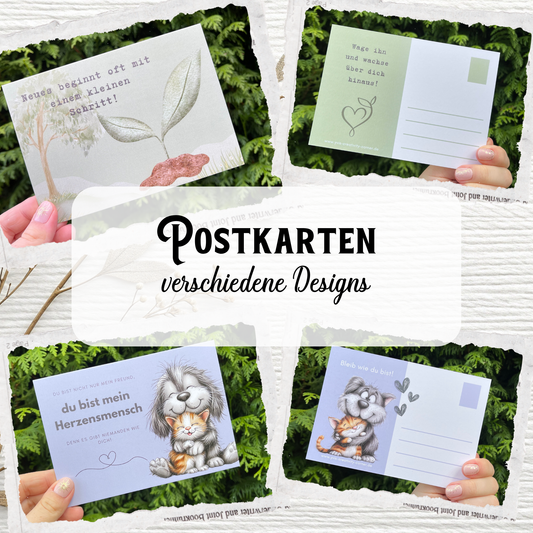 Postkarten mit Herz – Motivierende Sprüche & Liebevolle Designs