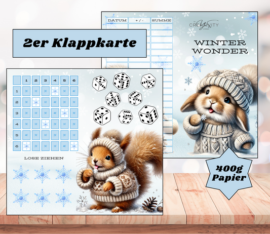 Sparchallenge "Winter Wonder" Zweier-Klappkarte, A6